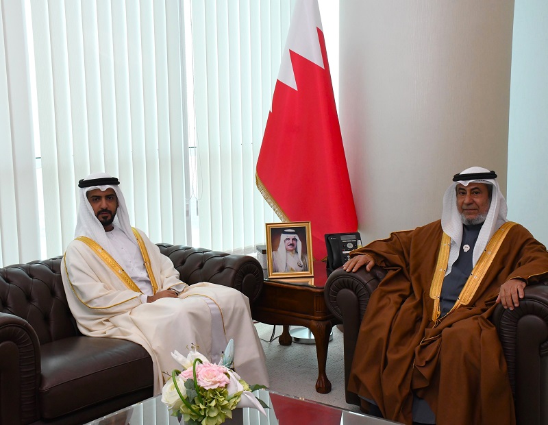 وزير شؤون مجلسي الشورى والنواب يستقبل سفير دولة الإمارات العربية المتحدة لدى مملكة البحرين